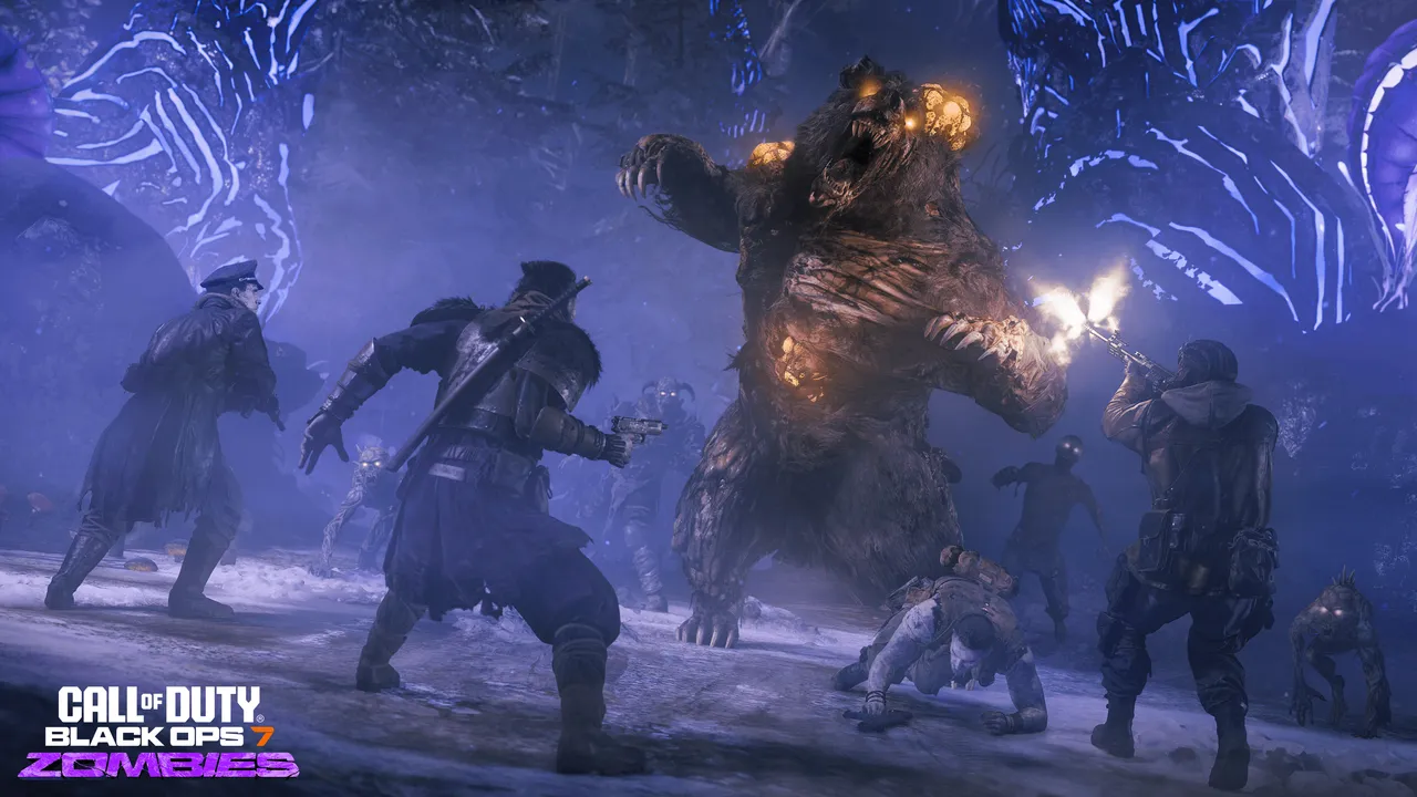 Official Black Ops 7 Zombies screenshot: the Zursa, an elite undead bear