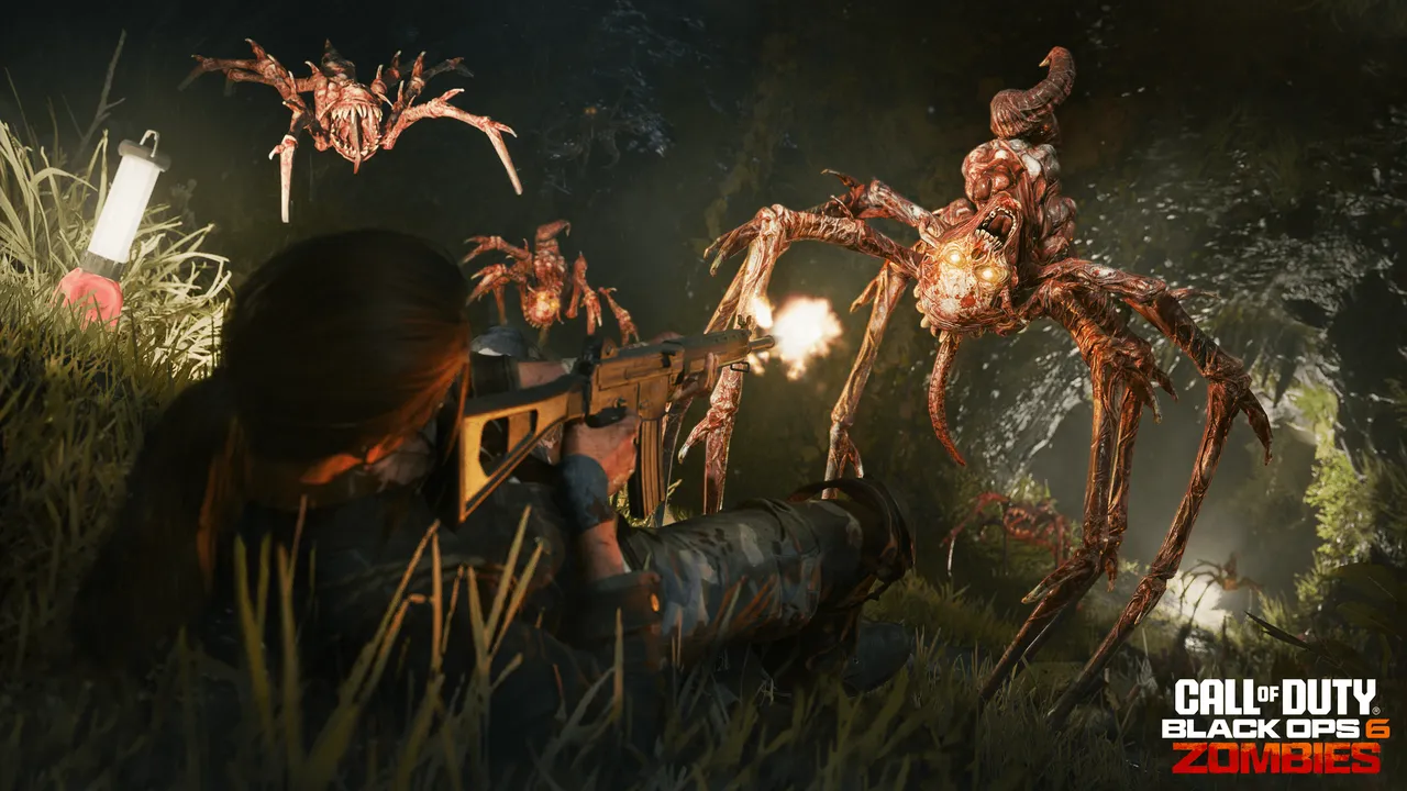 Official Black Ops 6 Zombies screenshot: Vermin swarming the crew